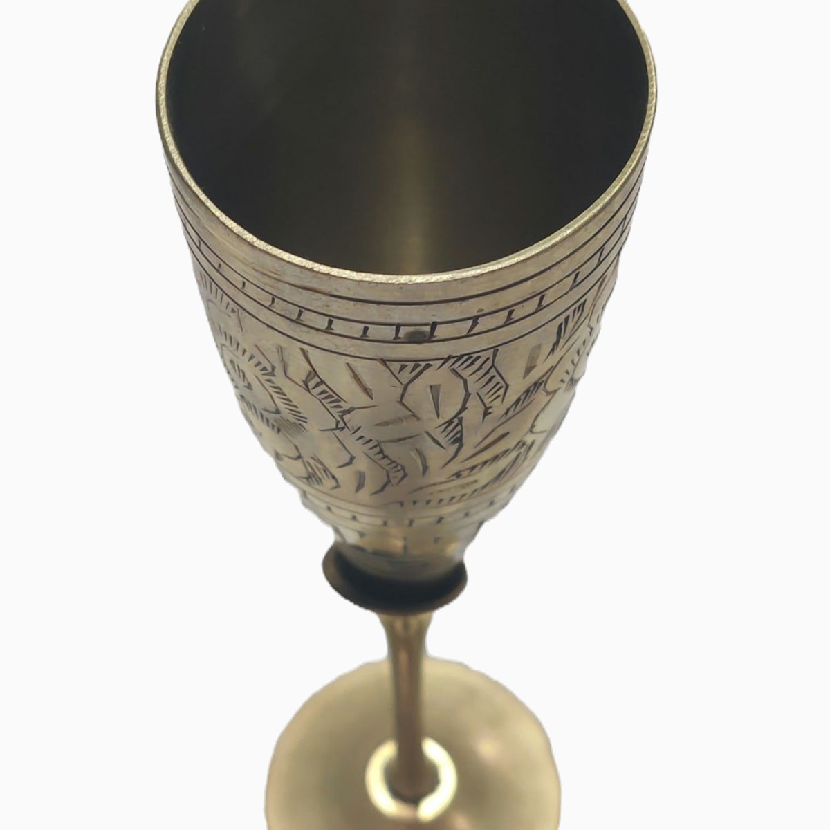 BRASS WINE GLASS | Thick | Cocktail and Champagne