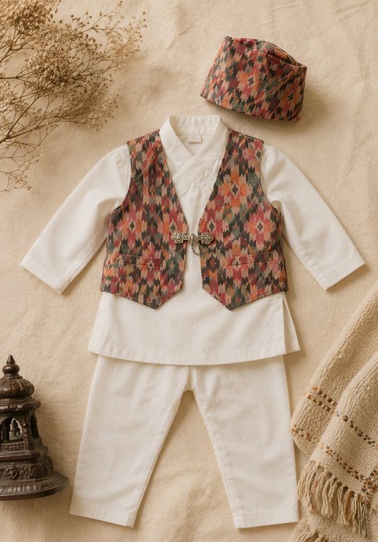 Kids traditional Nepali clothing